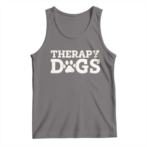 Therapy Dog Tank Top Classic Retro Varsity Vintage Pet Partners TS10 Deep Heather Print Your Wear