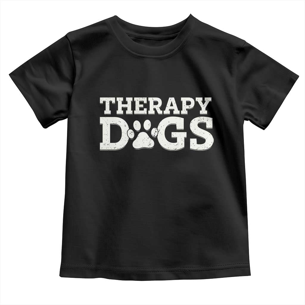 Therapy Dog Toddler T Shirt Classic Retro Varsity Vintage Pet Partners TS10 Black Print Your Wear