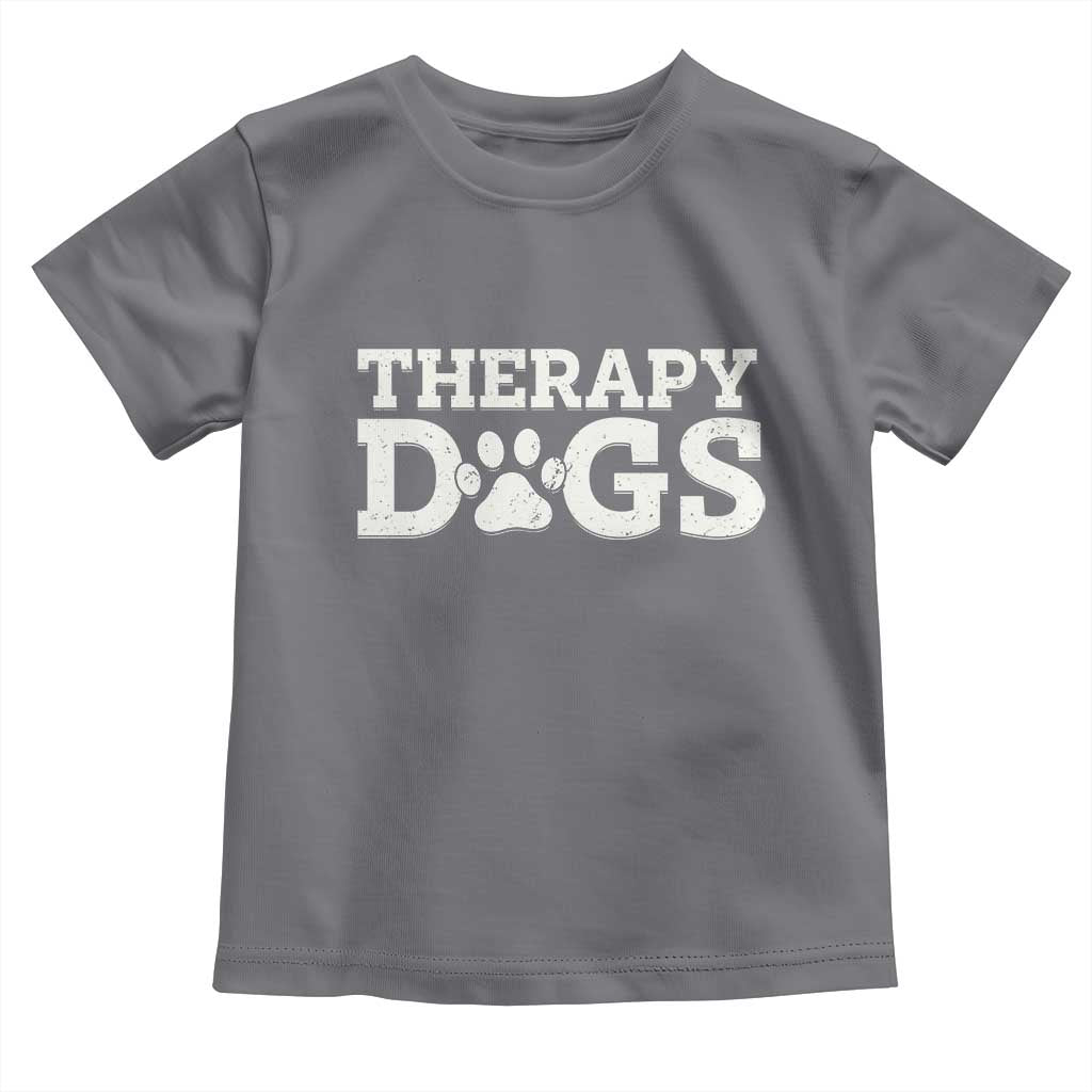 Therapy Dog Toddler T Shirt Classic Retro Varsity Vintage Pet Partners TS10 Charcoal Print Your Wear