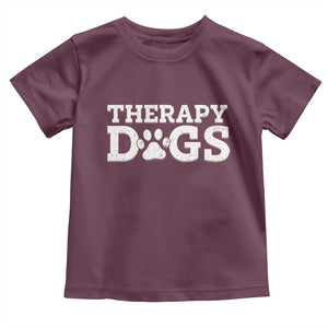 Therapy Dog Toddler T Shirt Classic Retro Varsity Vintage Pet Partners TS10 Maroon Print Your Wear