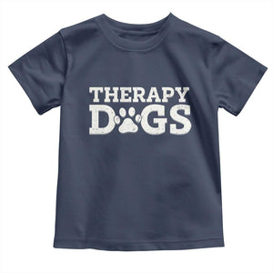 Therapy Dog Toddler T Shirt Classic Retro Varsity Vintage Pet Partners TS10 Navy Print Your Wear