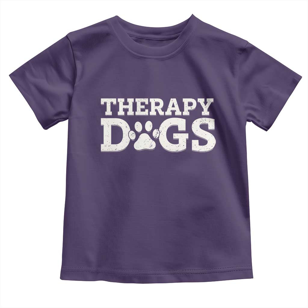 Therapy Dog Toddler T Shirt Classic Retro Varsity Vintage Pet Partners TS10 Purple Print Your Wear