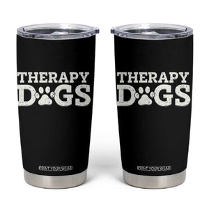 Therapy Dog Tumbler Cup Classic Retro Varsity Vintage Pet Partners TS10 Black Print Your Wear