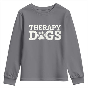 Therapy Dog Youth Sweatshirt Classic Retro Varsity Vintage Pet Partners TS10 Charcoal Print Your Wear
