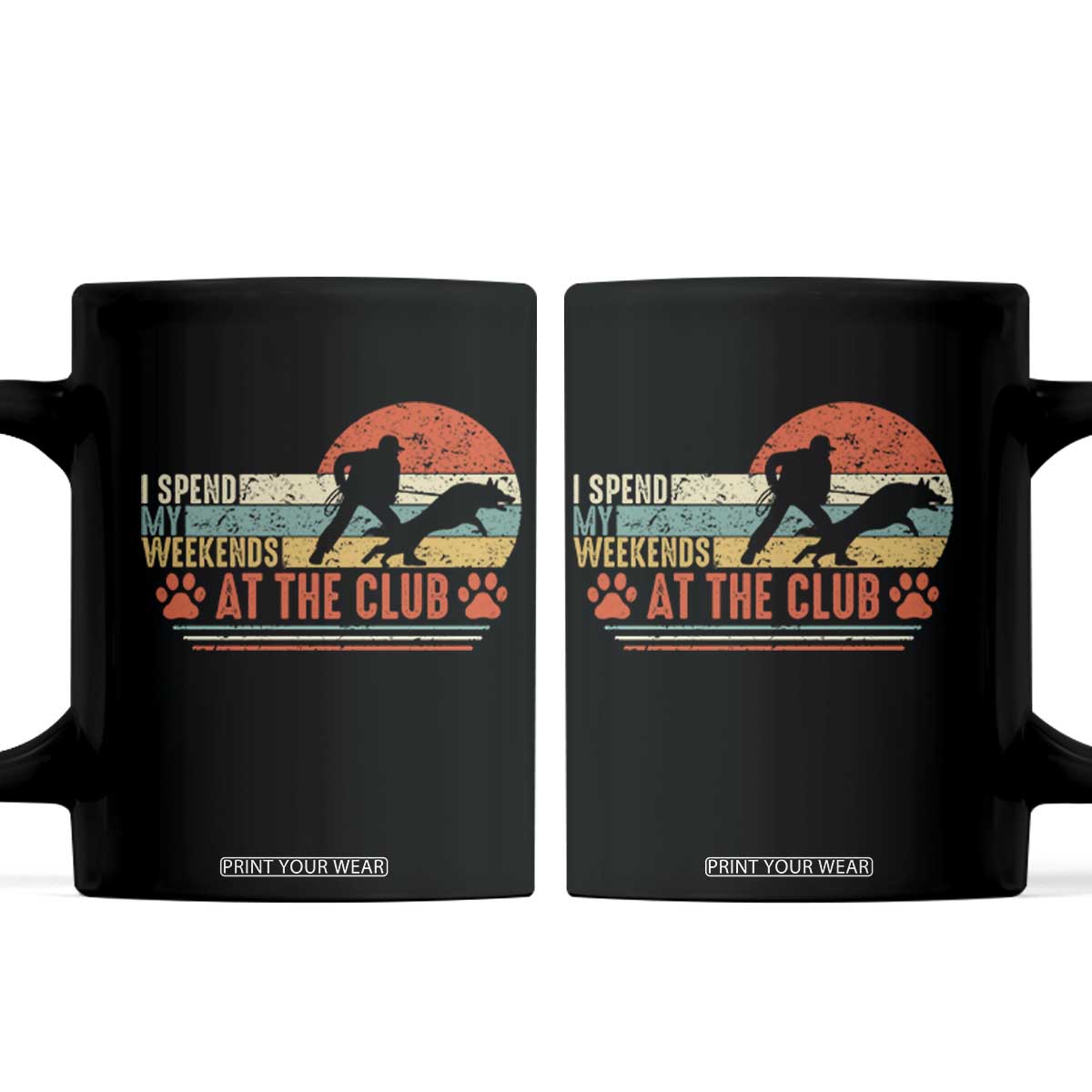 Funny IGP Bite Work Coffee Mug Schutzhund Dog Training TS10 Black Print Your Wear