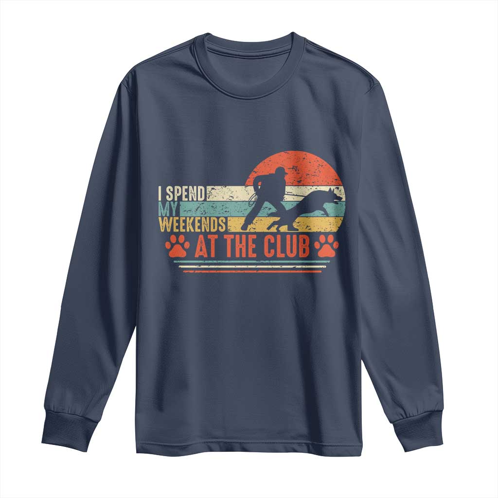 Funny IGP Bite Work Long Sleeve Shirt Schutzhund Dog Training TS10 Navy Print Your Wear