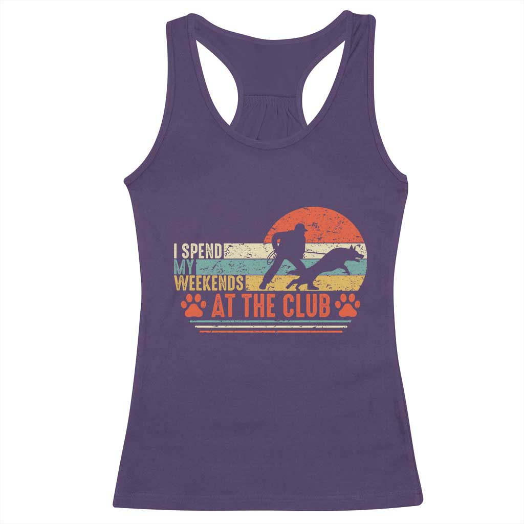 Funny IGP Bite Work Racerback Tank Top Schutzhund Dog Training TS10 Purple Print Your Wear