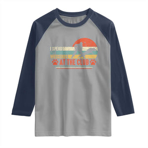 Funny IGP Bite Work Raglan Shirt Schutzhund Dog Training TS10 Sport Gray Navy Print Your Wear