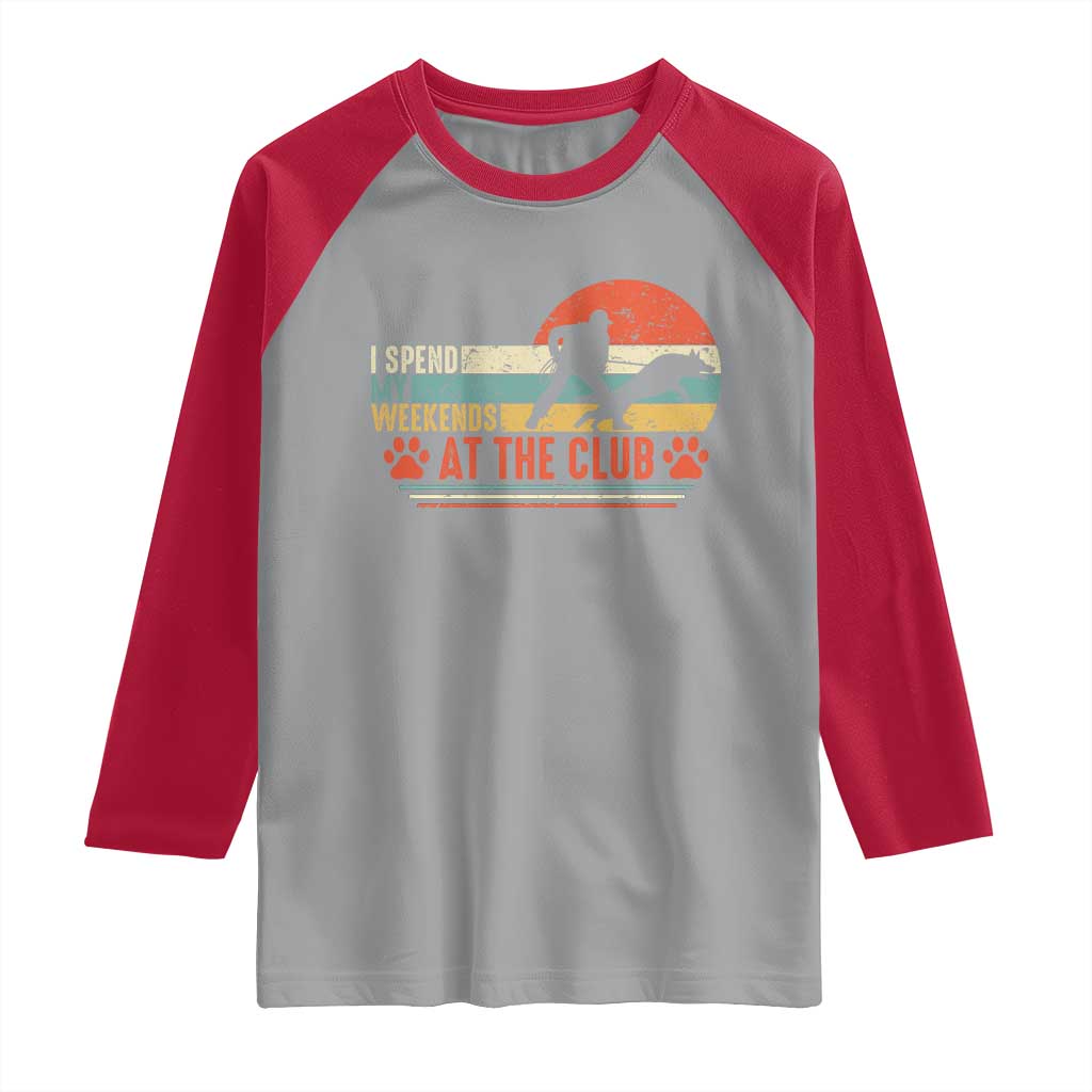 Funny IGP Bite Work Raglan Shirt Schutzhund Dog Training TS10 Sport Gray Red Print Your Wear