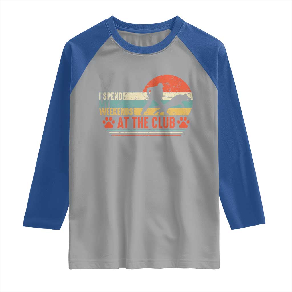 Funny IGP Bite Work Raglan Shirt Schutzhund Dog Training TS10 Sport Gray Royal Print Your Wear