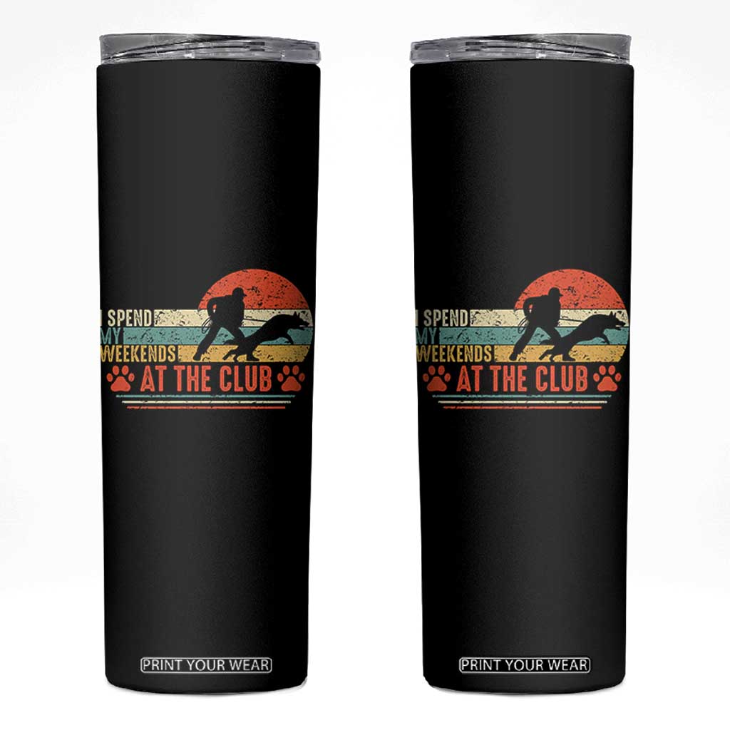 Funny IGP Bite Work Skinny Tumbler Schutzhund Dog Training TS10 Black Print Your Wear