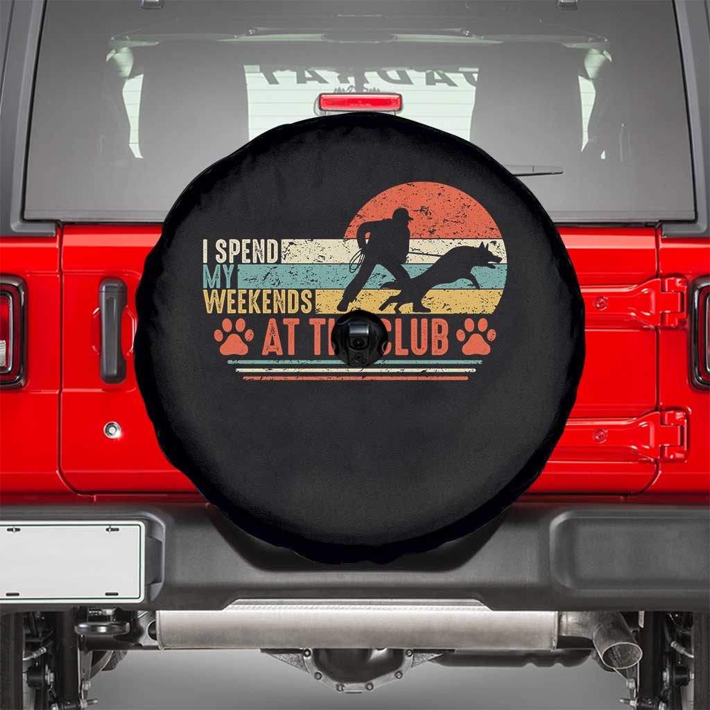 Funny IGP Bite Work Spare Tire Cover Schutzhund Dog Training TS10 Black Print Your Wear