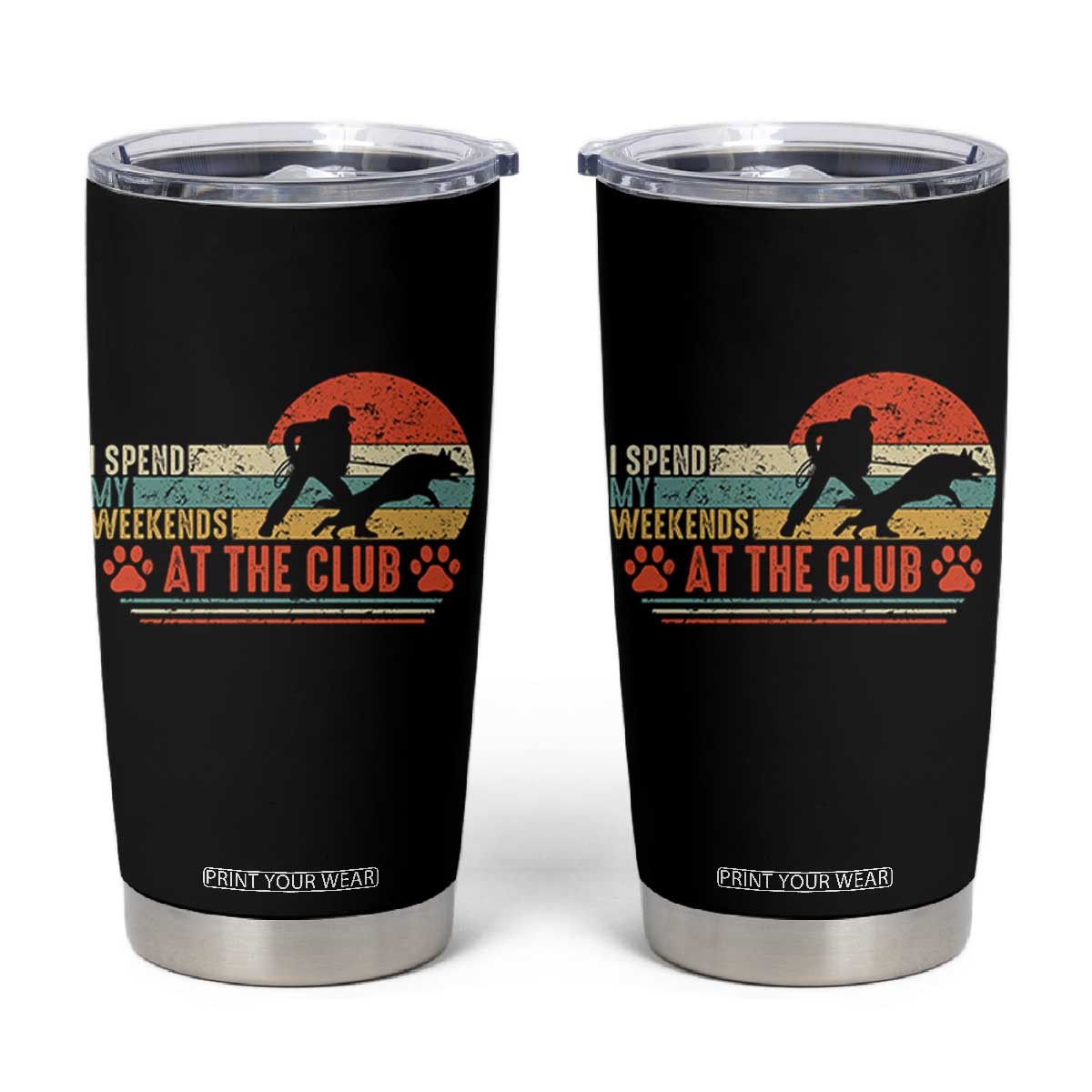Funny IGP Bite Work Tumbler Cup Schutzhund Dog Training TS10 Black Print Your Wear