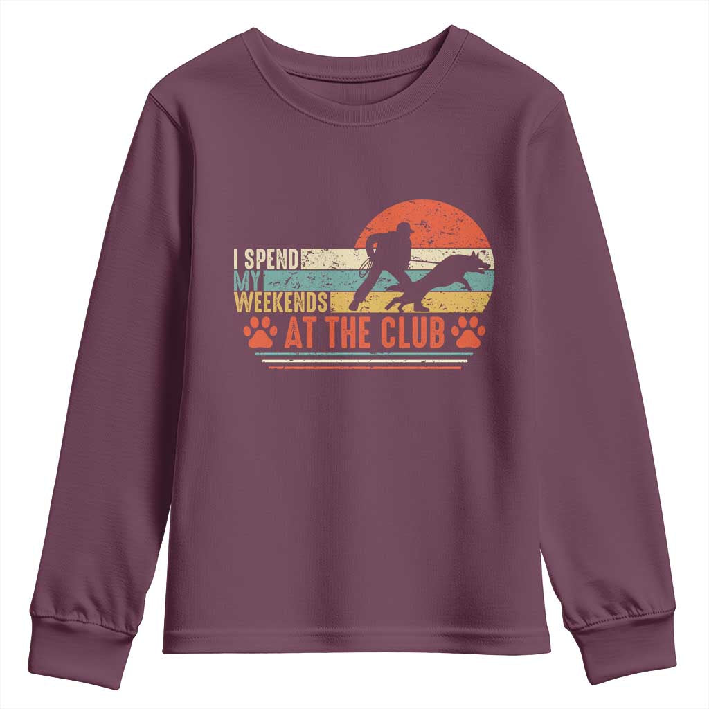 Funny IGP Bite Work Youth Sweatshirt Schutzhund Dog Training TS10 Maroon Print Your Wear