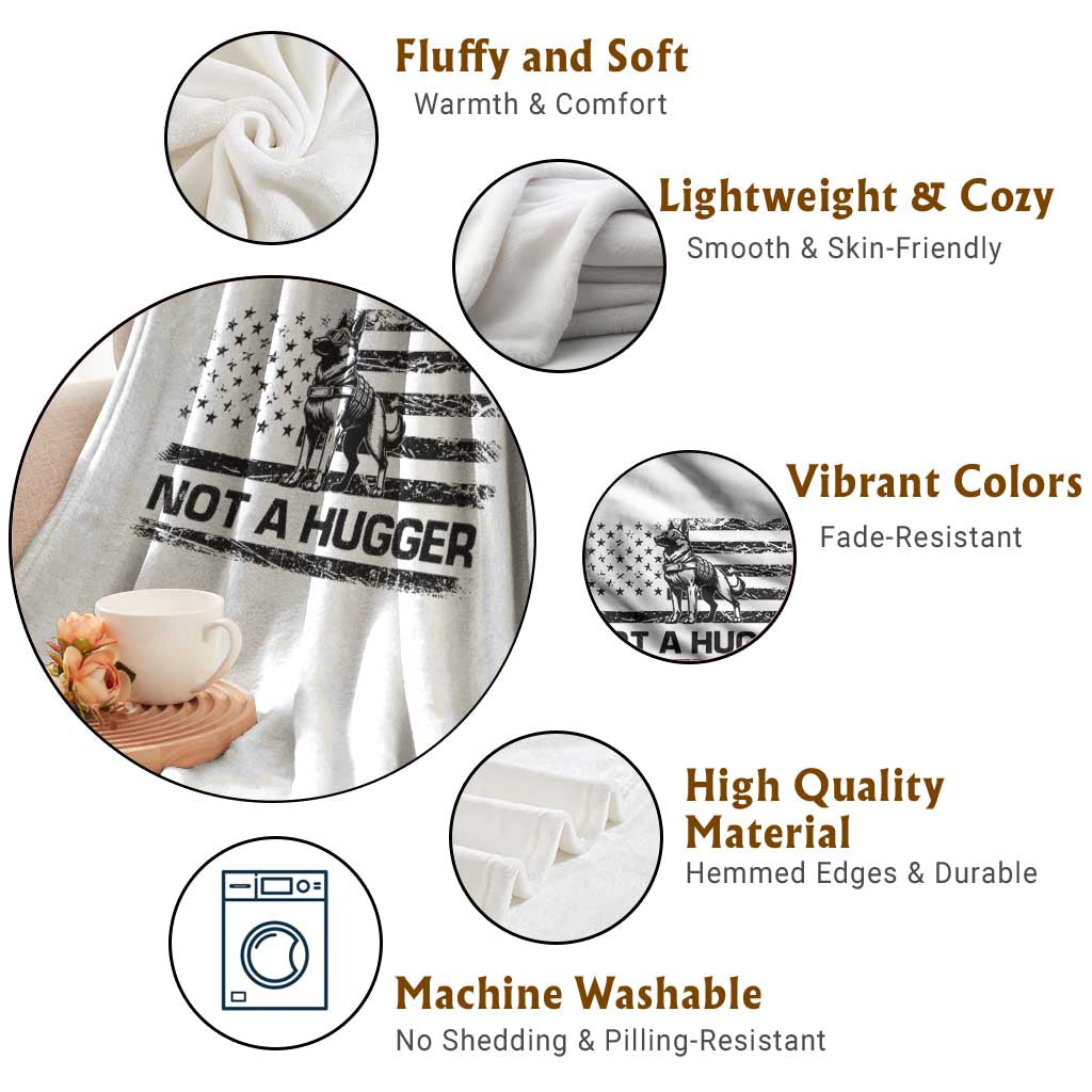 Belgian Malinois American Flag Throw Blanket K9 Dog Lovers German Shepherd TS10 Print Your Wear