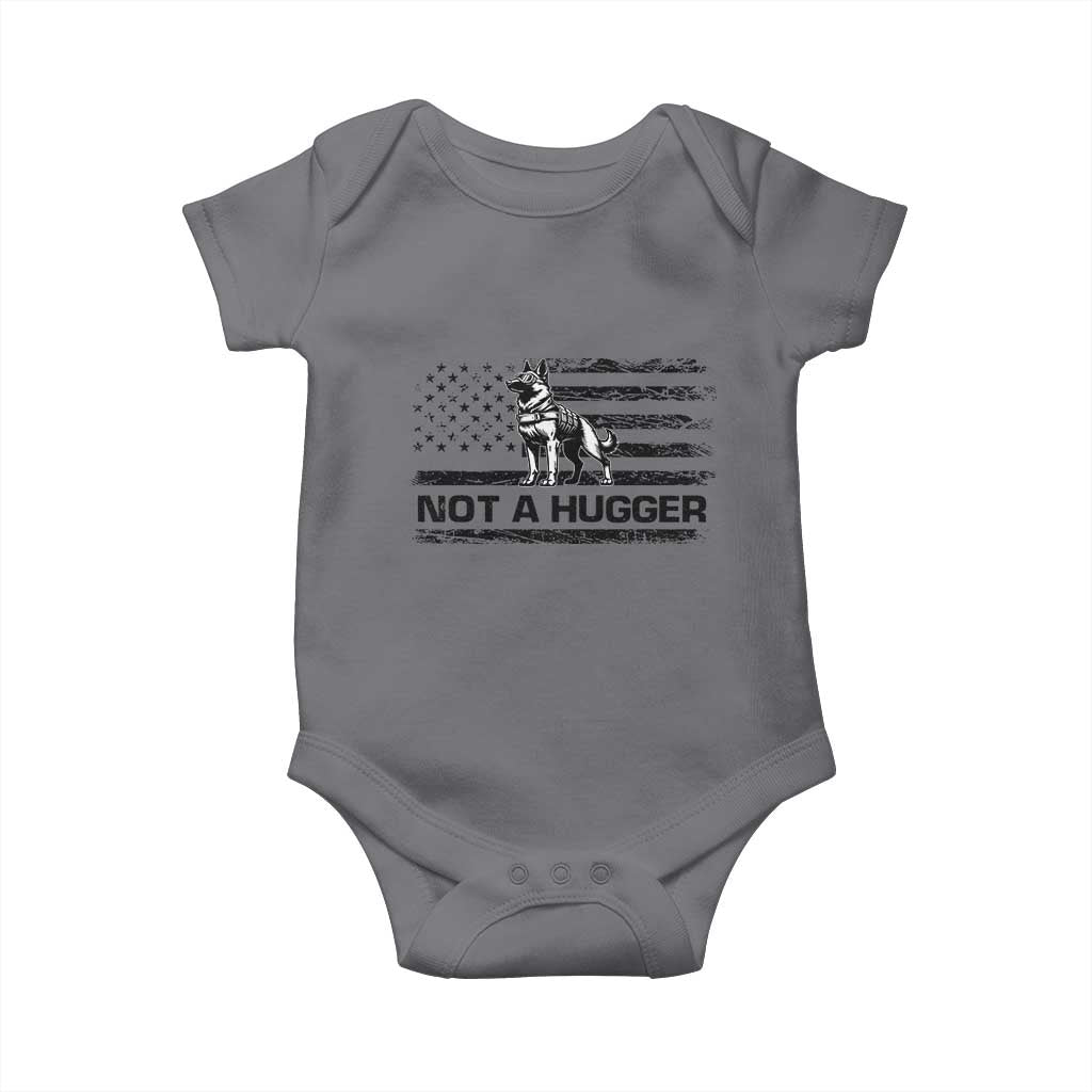 Belgian Malinois American Flag Baby Onesie K9 Dog Lovers German Shepherd TS10 Charcoal Print Your Wear