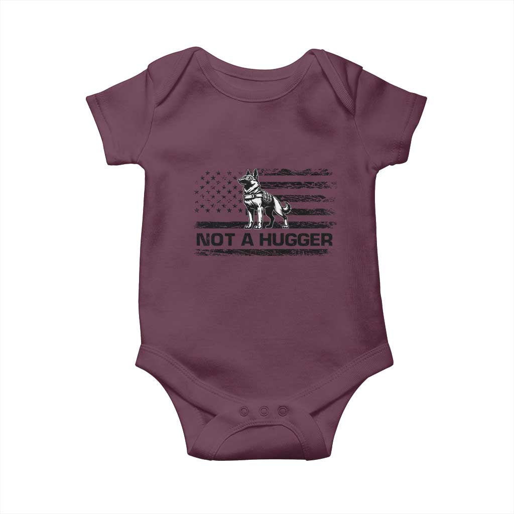 Belgian Malinois American Flag Baby Onesie K9 Dog Lovers German Shepherd TS10 Maroon Print Your Wear
