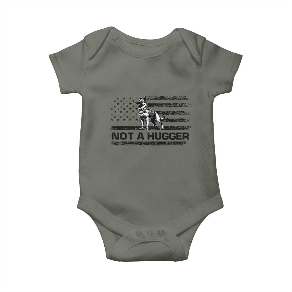 Belgian Malinois American Flag Baby Onesie K9 Dog Lovers German Shepherd TS10 Military Green Print Your Wear