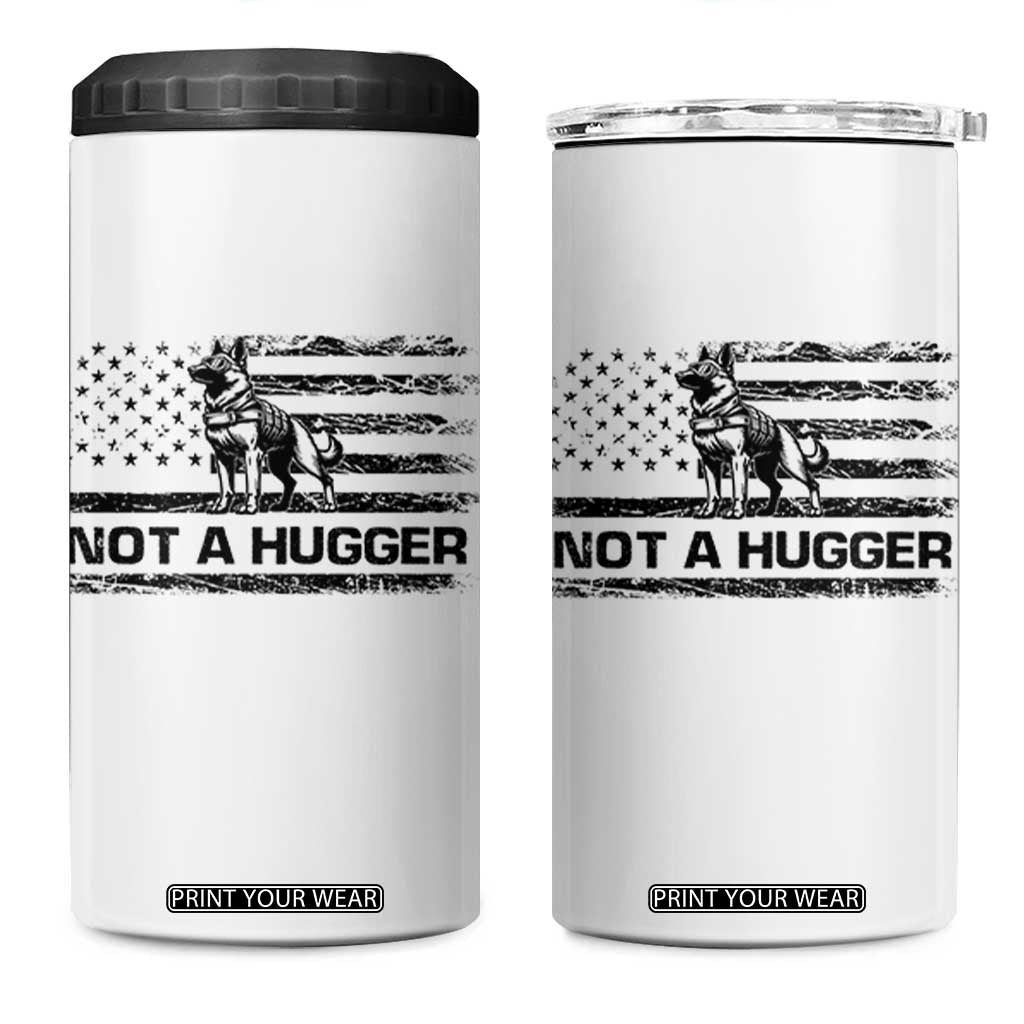 Belgian Malinois American Flag 4 in 1 Can Cooler Tumbler K9 Dog Lovers German Shepherd TS10 One Size: 16 oz White Print Your Wear