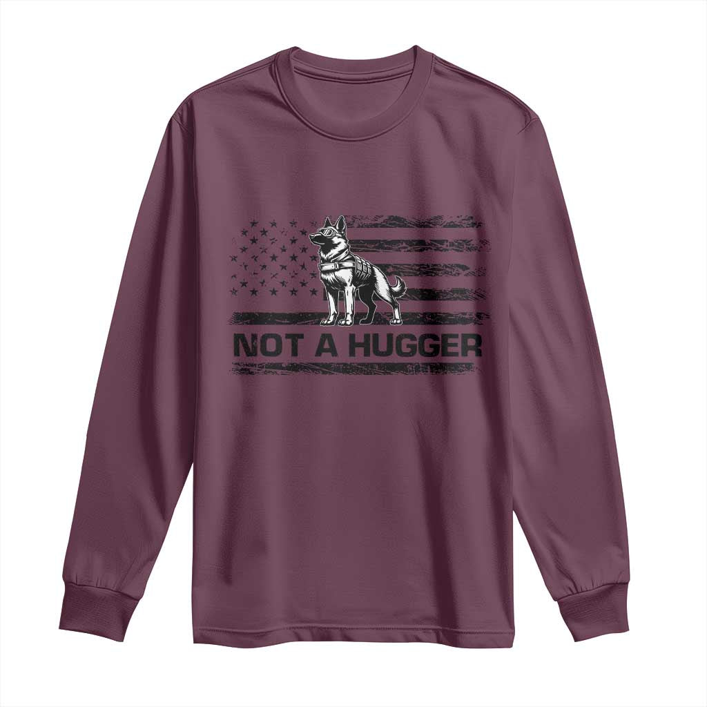 Belgian Malinois American Flag Long Sleeve Shirt K9 Dog Lovers German Shepherd TS10 Maroon Print Your Wear