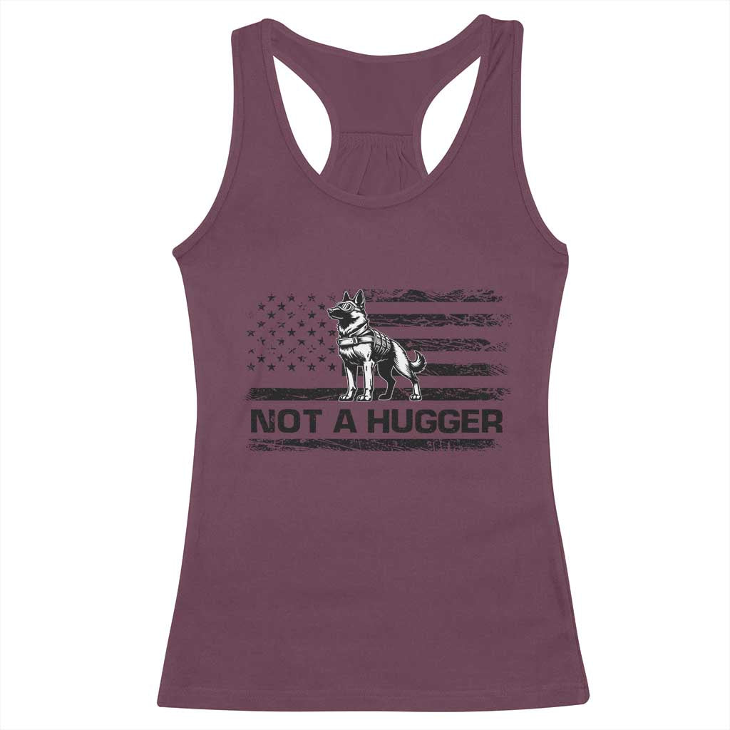 Belgian Malinois American Flag Racerback Tank Top K9 Dog Lovers German Shepherd TS10 Maroon Print Your Wear