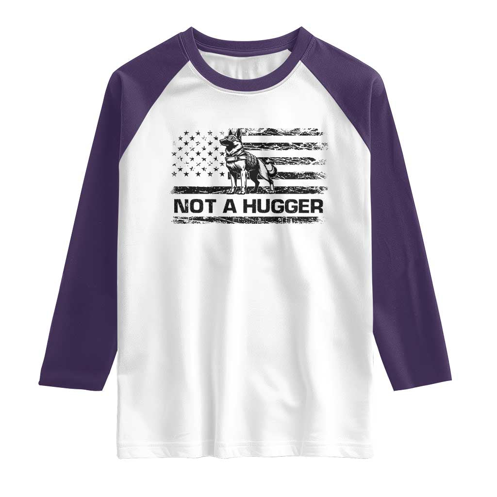 Belgian Malinois American Flag Raglan Shirt K9 Dog Lovers German Shepherd TS10 White Purple Print Your Wear