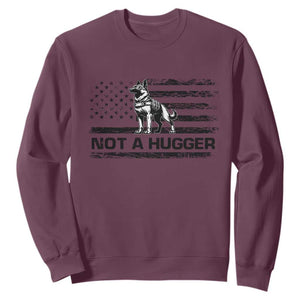 Belgian Malinois American Flag Sweatshirt K9 Dog Lovers German Shepherd TS10 Maroon Print Your Wear