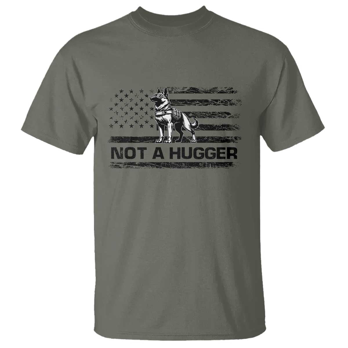 Belgian Malinois American Flag T Shirt K9 Dog Lovers German Shepherd TS10 Military Green Print Your Wear