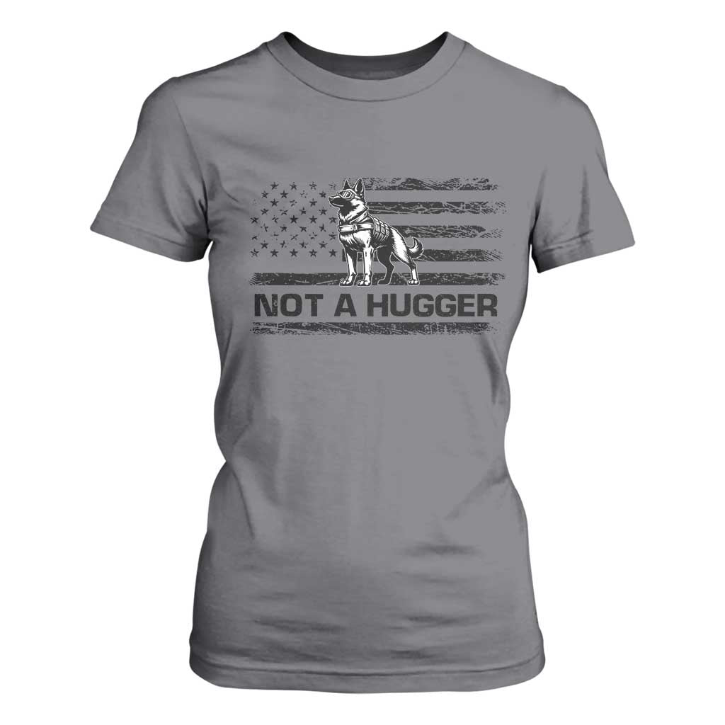 Belgian Malinois American Flag T Shirt For Women K9 Dog Lovers German Shepherd TS10 Charcoal Print Your Wear