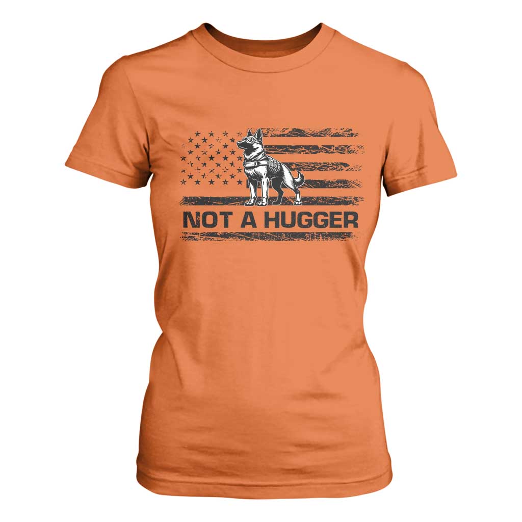 Belgian Malinois American Flag T Shirt For Women K9 Dog Lovers German Shepherd TS10 Orange Print Your Wear