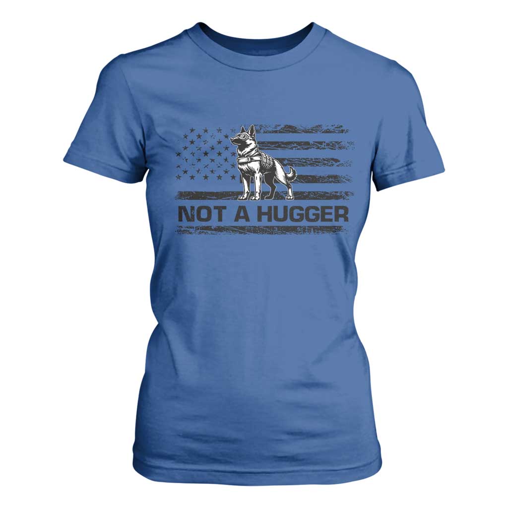 Belgian Malinois American Flag T Shirt For Women K9 Dog Lovers German Shepherd TS10 Royal Blue Print Your Wear