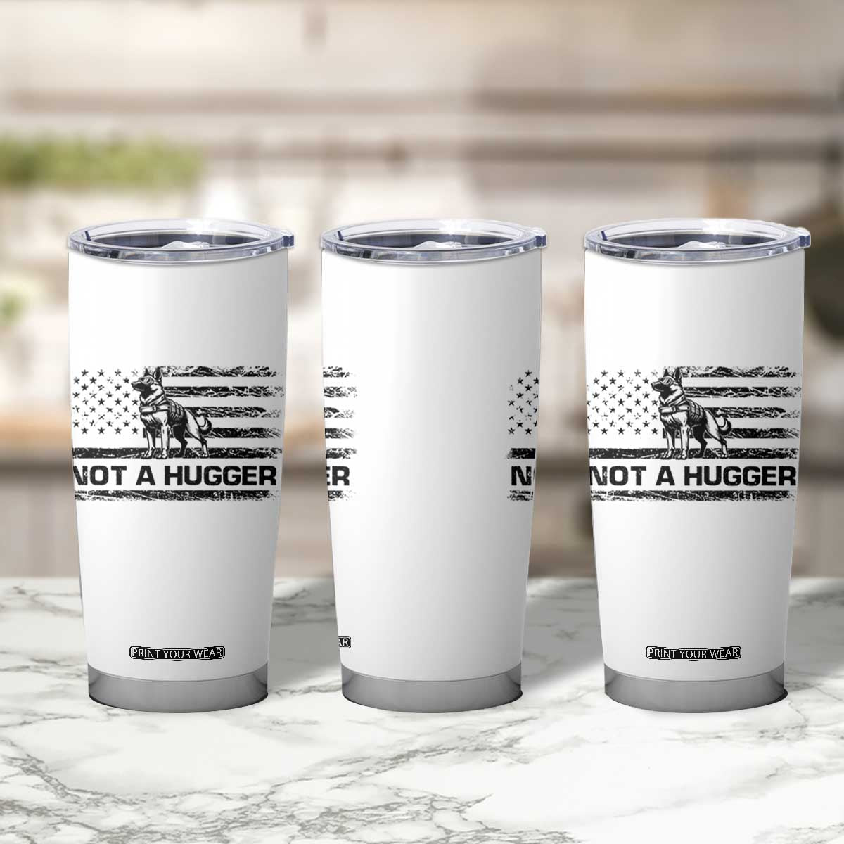Belgian Malinois American Flag Tumbler Cup K9 Dog Lovers German Shepherd TS10 Print Your Wear