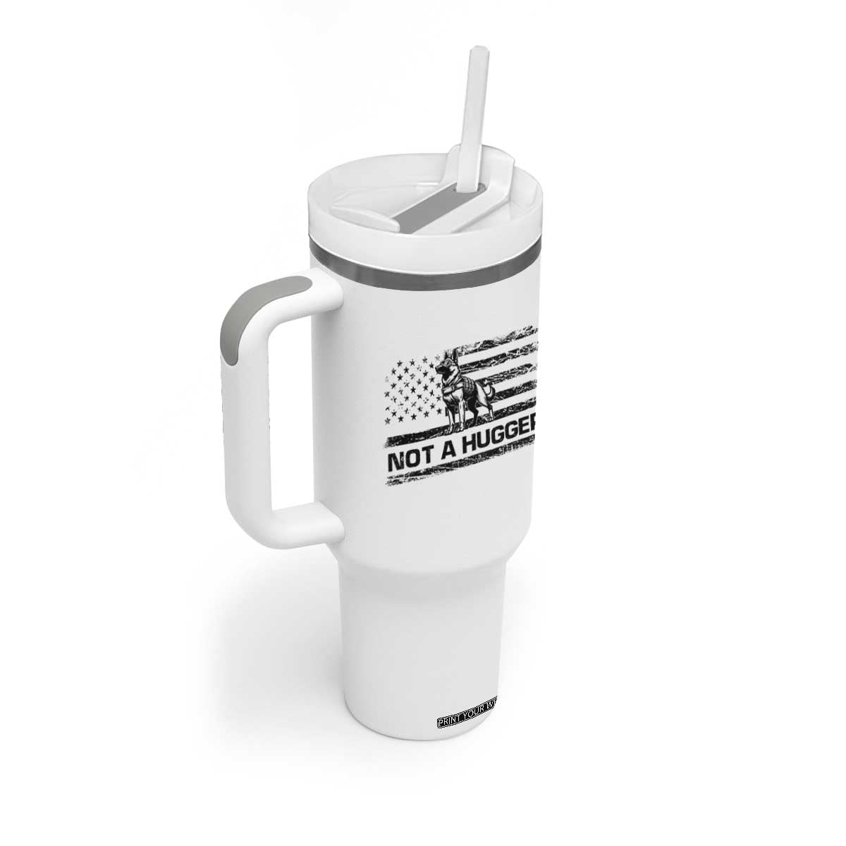 Belgian Malinois American Flag Tumbler With Handle K9 Dog Lovers German Shepherd TS10 Print Your Wear