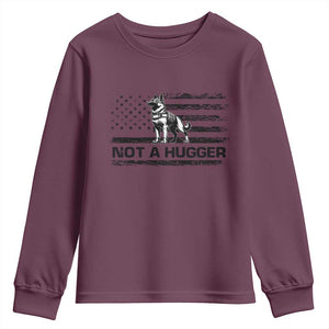 Belgian Malinois American Flag Youth Sweatshirt K9 Dog Lovers German Shepherd TS10 Maroon Print Your Wear