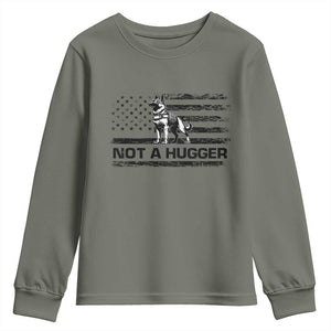 Belgian Malinois American Flag Youth Sweatshirt K9 Dog Lovers German Shepherd TS10 Military Green Print Your Wear