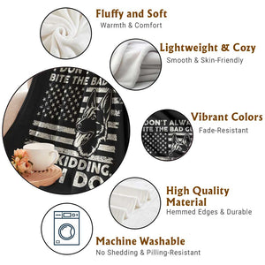 Funny K9 Throw Blanket Belgian Malinois American Flag Police Officer TS10 Print Your Wear