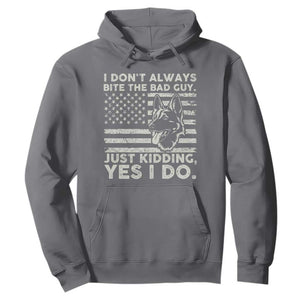 Funny K9 Hoodie Belgian Malinois American Flag Police Officer TS10 Charcoal Print Your Wear