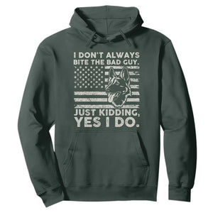 Funny K9 Hoodie Belgian Malinois American Flag Police Officer TS10 Dark Forest Green Print Your Wear