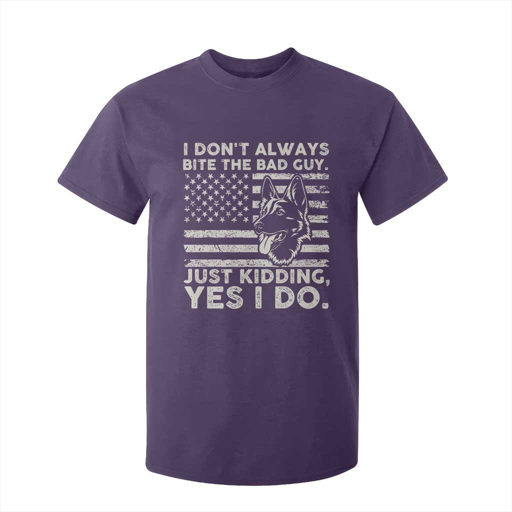 Funny K9 T Shirt For Kid Belgian Malinois American Flag Police Officer TS10 Purple Print Your Wear