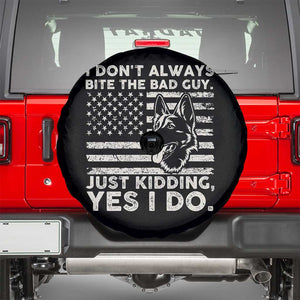 Funny K9 Spare Tire Cover Belgian Malinois American Flag Police Officer TS10 Black Print Your Wear