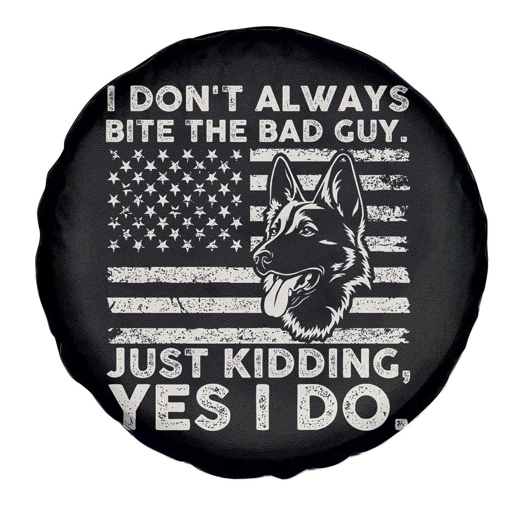 Funny K9 Spare Tire Cover Belgian Malinois American Flag Police Officer TS10 Print Your Wear