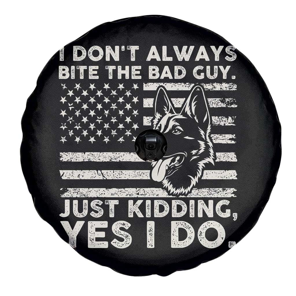 Funny K9 Spare Tire Cover Belgian Malinois American Flag Police Officer TS10 Print Your Wear