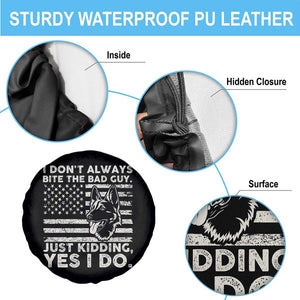 Funny K9 Spare Tire Cover Belgian Malinois American Flag Police Officer TS10 Print Your Wear