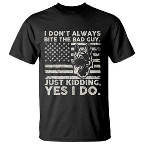 Funny K9 T Shirt Belgian Malinois American Flag Police Officer TS10 Black Print Your Wear