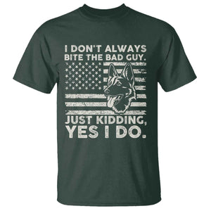 Funny K9 T Shirt Belgian Malinois American Flag Police Officer TS10 Dark Forest Green Print Your Wear