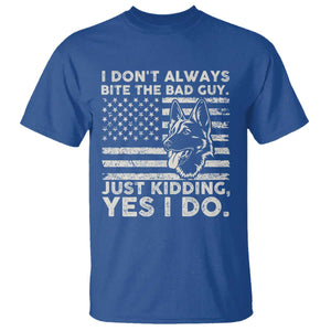 Funny K9 T Shirt Belgian Malinois American Flag Police Officer TS10 Royal Blue Print Your Wear