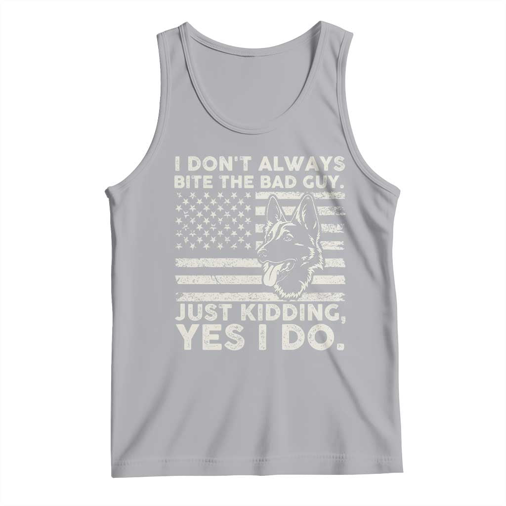 Funny K9 Tank Top Belgian Malinois American Flag Police Officer TS10 Athletic Heather Print Your Wear