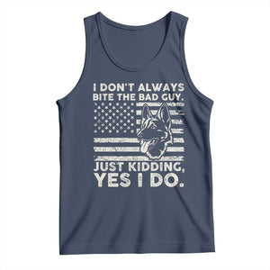 Funny K9 Tank Top Belgian Malinois American Flag Police Officer TS10 Navy Print Your Wear