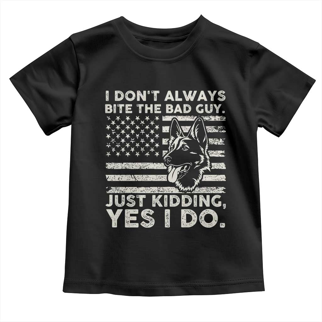 Funny K9 Toddler T Shirt Belgian Malinois American Flag Police Officer TS10 Black Print Your Wear