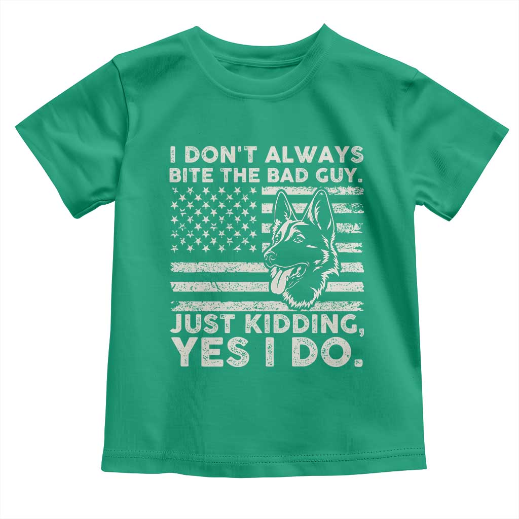 Funny K9 Toddler T Shirt Belgian Malinois American Flag Police Officer TS10 Irish Green Print Your Wear